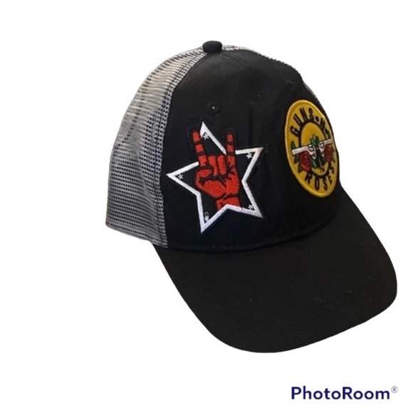 GUNS N ROSES & ROCKSTAR CUSTOMIZED TRUCKER HAT - Picture 3 of 4
